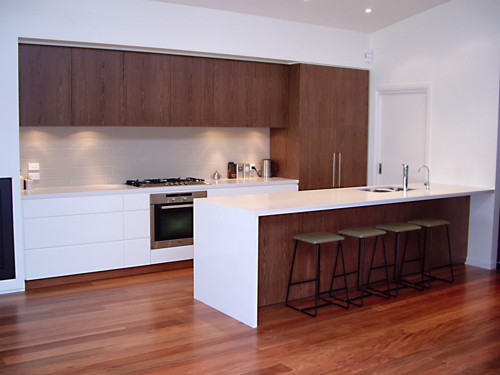 Annandale Sydney, Satin Polyurethane / Timber Veneer Kitchen