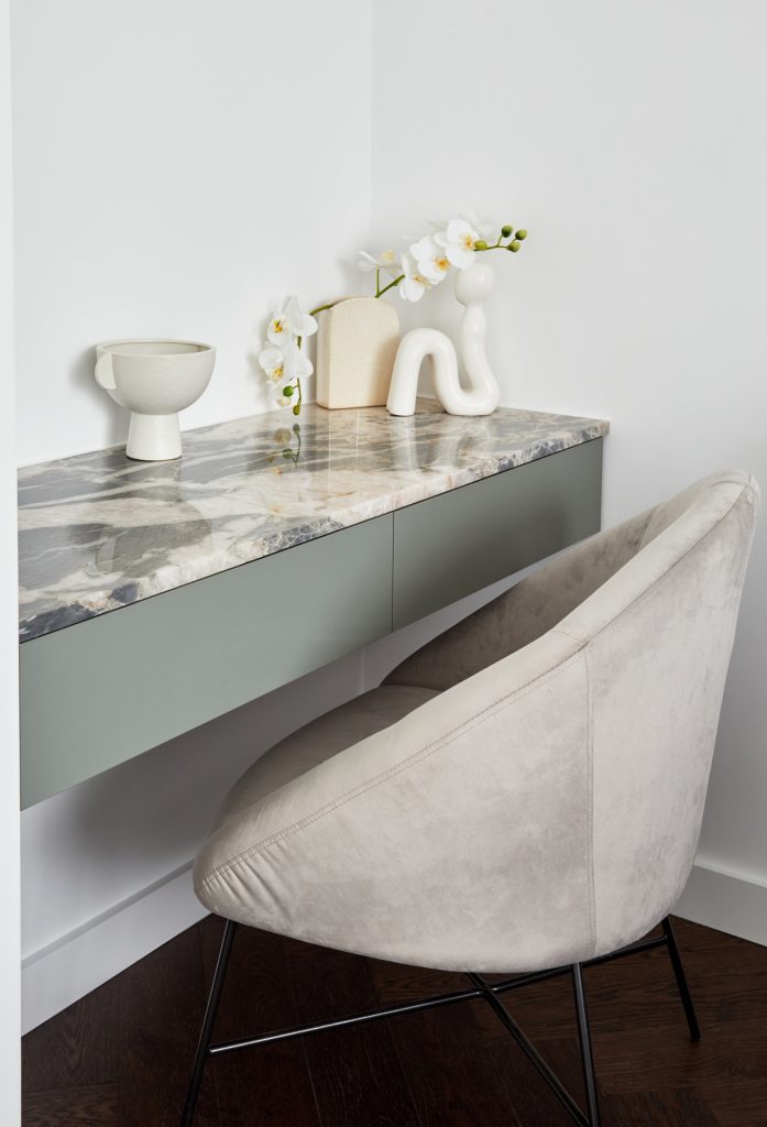 Laminate Study Nook with Marble stone top - Strathfield, Sydney
